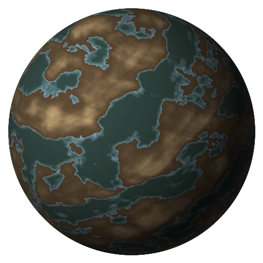 Raxus Secundus seen from orbit